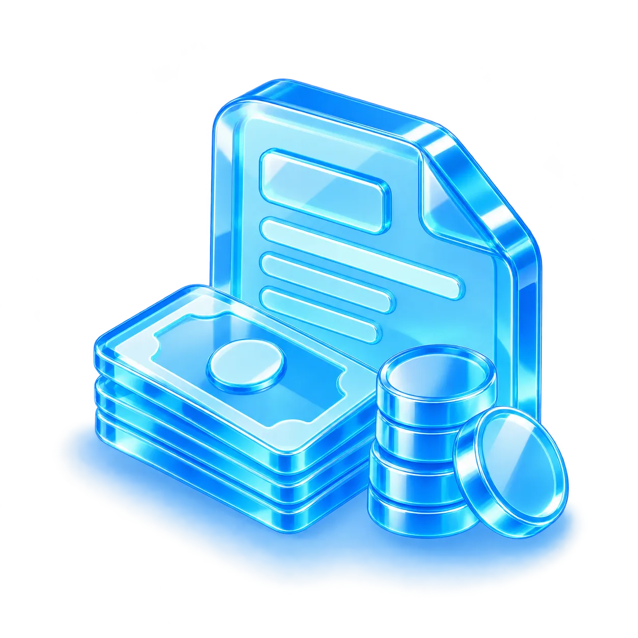 3D-illustration av fakturahantering